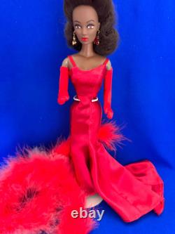 1994 Black African American Candi Couture Doll Helena Hamilton Barbie Red Dress
