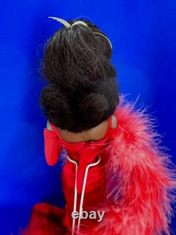 1994 Black African American Candi Couture Doll Helena Hamilton Barbie Red Dress