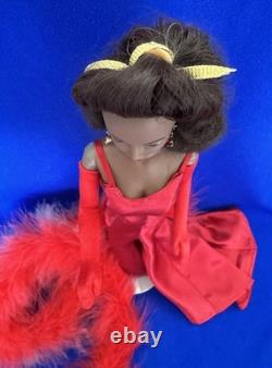 1994 Black African American Candi Couture Doll Helena Hamilton Barbie Red Dress
