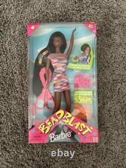 1997 Bead Blast Barbie African-American Black Doll Long Hair Mattel #18889 NEW