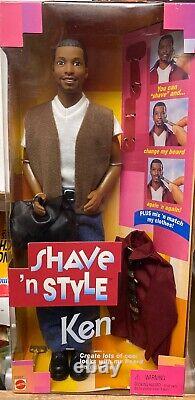1999 Shave N Style Ken African American Ethnic Barbie Doll Vintage Mattel #23937
