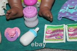 2006 Baby Alive Doll Soft Face African American Black Curls Hasbro 25 Pieces Lot