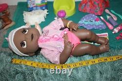 2006 Baby Alive Doll Soft Face African American Black Curls Hasbro 25 Pieces Lot