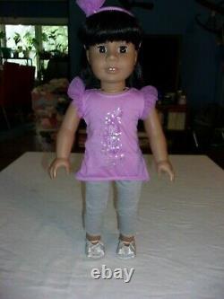 2008 AMERICAN GIRL DOLL JLY #11 BLACK HAIR BROWN EYES Nude Medium Skin HTF