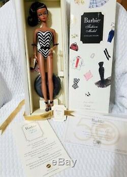 2008 Debut Silkstone Barbie Fashion Model Collection NRFB Black AA Gold Label