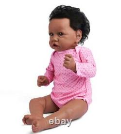 22 Inches Realistic African American Baby Doll Birthday Couple kids Present gift