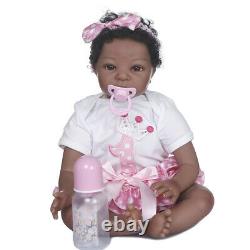 22 Realistic African American Baby Reborn Dolls Twins Boy+girl Real Black Baby