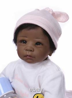 22 Reborn Baby Doll Black Adorable Reborn African American Dolls Indian Boys US