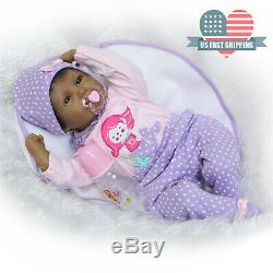 22 Reborn Baby Dolls Black African Boy Reborn Dolls Soft Body Real Life Newborn