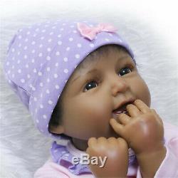 22 Reborn Baby Dolls Black African Boy Reborn Dolls Soft Body Real Life Newborn