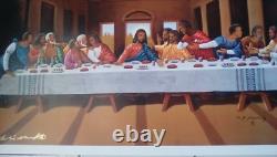 22x34 African American black Last Supper Religious art print by Hulis Mavruk