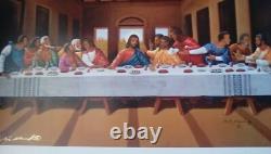 22x34 African American black Last Supper Religious art print by Hulis Mavruk