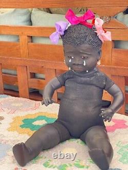 24 Black Baby Doll Antique Vintage Composition Artist TUTU Inspired by Leo Moss