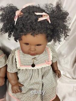 24 Zapf creation doll vintage African American RARE vintage baby TWINS pair