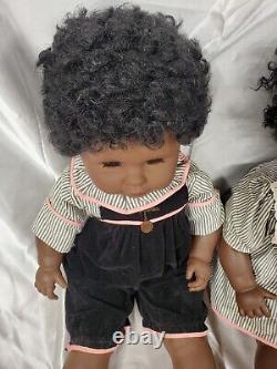 24 Zapf creation doll vintage African American RARE vintage baby TWINS pair