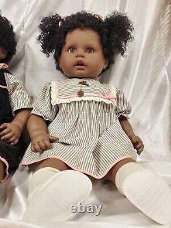 24 Zapf creation doll vintage African American RARE vintage baby TWINS pair