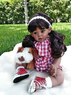 26 Black/Ethnic/African American/Biracial Kisses Toddler Baby Reborn Girl Doll