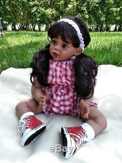 26 Black/Ethnic/African American/Biracial Kisses Toddler Baby Reborn Girl Doll