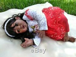 26 Black/Ethnic/African American/Biracial Kisses Toddler Baby Reborn Girl Doll