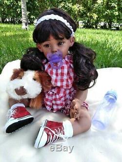 26 Black/Ethnic/African American/Biracial Kisses Toddler Baby Reborn Girl Doll