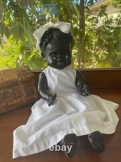 27 Black Baby Doll Antique Vintage Composition Artist TUTU Inspired by Leo Moss