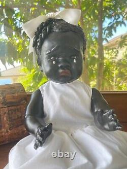 27 Black Baby Doll Antique Vintage Composition Artist TUTU Inspired by Leo Moss