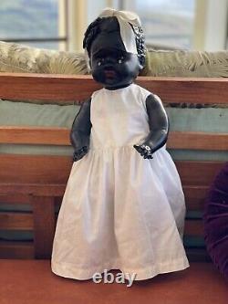 27 Black Baby Doll Antique Vintage Composition Artist TUTU Inspired by Leo Moss