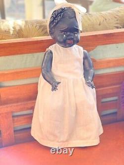 27 Black Baby Doll Antique Vintage Composition Artist TUTU Inspired by Leo Moss