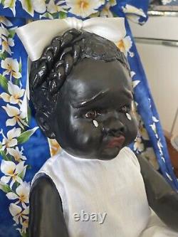 27 Black Baby Doll Antique Vintage Composition Artist TUTU Inspired by Leo Moss