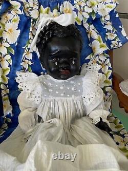 27 Black Baby Doll Antique Vintage Composition Artist TUTU Inspired by Leo Moss