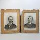 2 African American Black Men Charcoal Portraits Chalk Drawing Gentlemen Antique