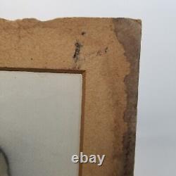2 African American Black Men Charcoal Portraits Chalk Drawing Gentlemen Antique