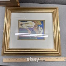 (2) Dreaming, an African American, Black Art Print by LaShun Beal Framed 16x18