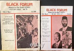 2 Premier 1970s African American MagazinesBLACK FORUMVolume I, #1 & 2Writers