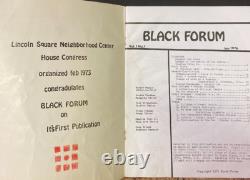 2 Premier 1970s African American MagazinesBLACK FORUMVolume I, #1 & 2Writers