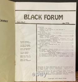 2 Premier 1970s African American MagazinesBLACK FORUMVolume I, #1 & 2Writers