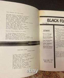 2 Premier 1970s African American MagazinesBLACK FORUMVolume I, #1 & 2Writers