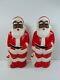 2x Vintage Union Products African American Black Santa 13 Tabletop Blow Molds