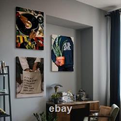 3 pcs Black Men Canvas Wall Art Fashion African American Black Man Prints Rec