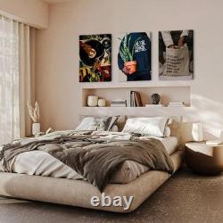 3 pcs Black Men Canvas Wall Art Fashion African American Black Man Prints Rec