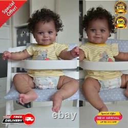 50CM Flexible Babe Doll Reborn Baby Girl Maddie Black Skin African American Bab