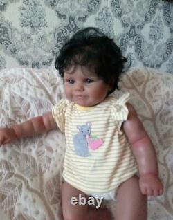50CM Flexible Babe Doll Reborn Baby Girl Maddie Black Skin African American Bab