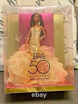 50th Anniversary Glamour Barbie Robert Best AFRICAN AMERICAN BLACK AA NRFB READ