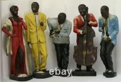5-20 African American Black Jazz Band Figure, Louis Armstrong, Billie Holiday