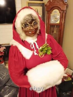 5' African American Black Animated Harold Gale Mechanical Animated Mrs Claus