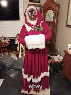 5' African American Black Animated Harold Gale Mechanical Animated Mrs Claus