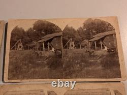 (5) African American Black Southern Stereoview Photographs Cotton Gin Children