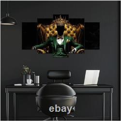 5 Piece Black Art Wall Art Green African American King Painting