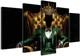 5 Piece Black Art Wall Art Green African American King Painting Black Man Pictur
