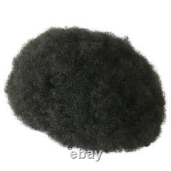 6mm Afro Toupee for Black Men Human Hair African American Wigs Full Skin 8x10